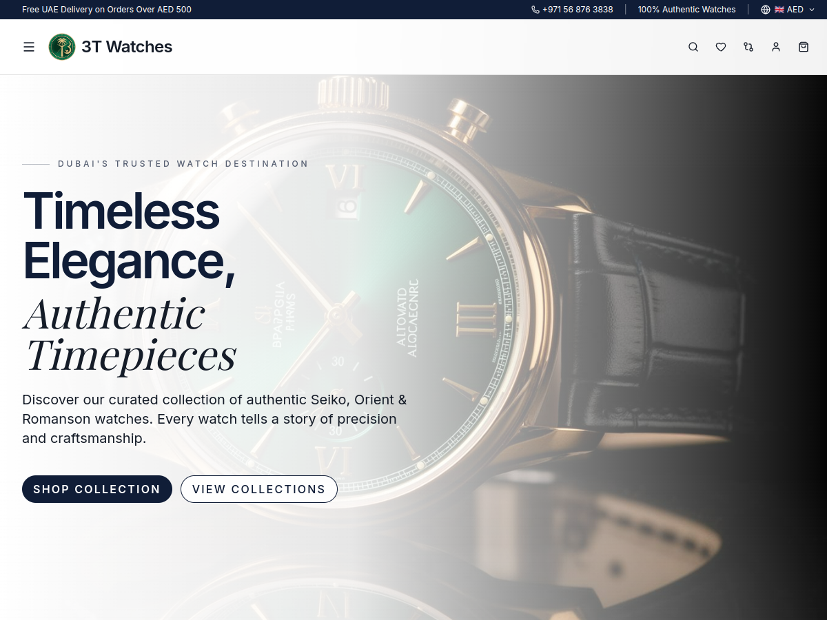 Client website screenshot